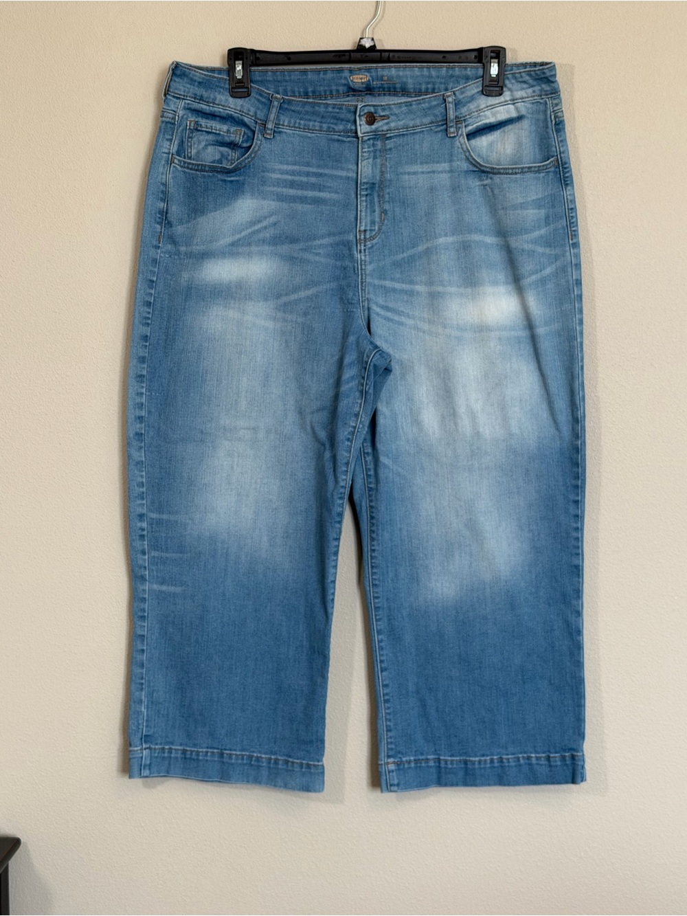 Old Navy Light Blue Women's Wide Leg Cropped Jeans